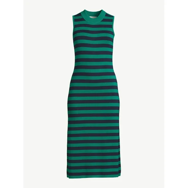Free Assembly Women's Sleeveless Midi Sweater Dress - Walmart.com | Walmart (US)