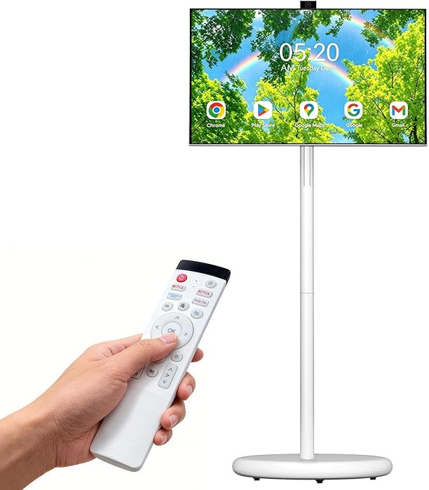 VLH 27″ FHD Touch Screen Rolling TV, Smart Portable TV on Wheels, 6G+128GB, 27000mAh Battery, A... | Amazon (US)