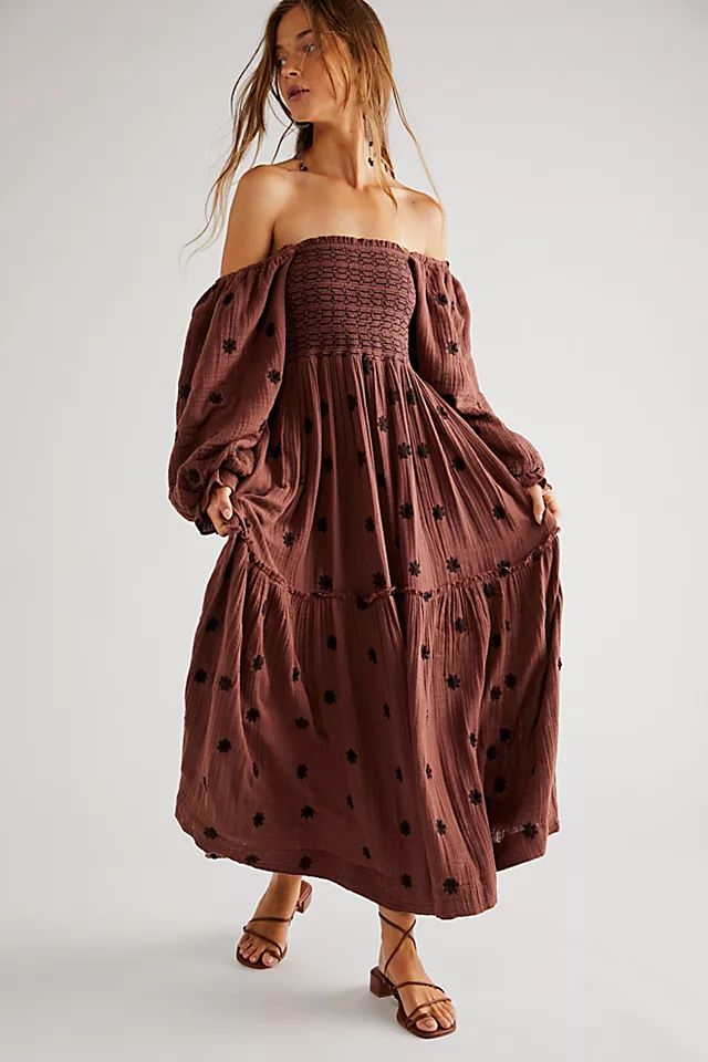 Dahlia Embroidered Maxi Dress | Free People (Global - UK&FR Excluded)