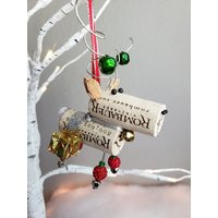 Reindeer Christmas Ornament, Gift, Unique Ornaments, Handmade Farmhouse Christmas, Secret Santa | Etsy (US)