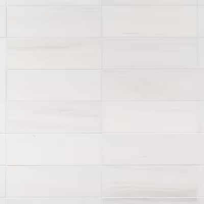 Artmore Tile Bianco Dolomite White 4-in x 12-in Honed Natural Stone Marble Look Floor and Wall Ti... | Lowe's