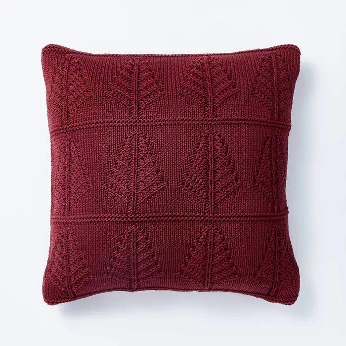 Knit Tree Square Throw Pillow - Threshold™ designed with Studio McGee | Target