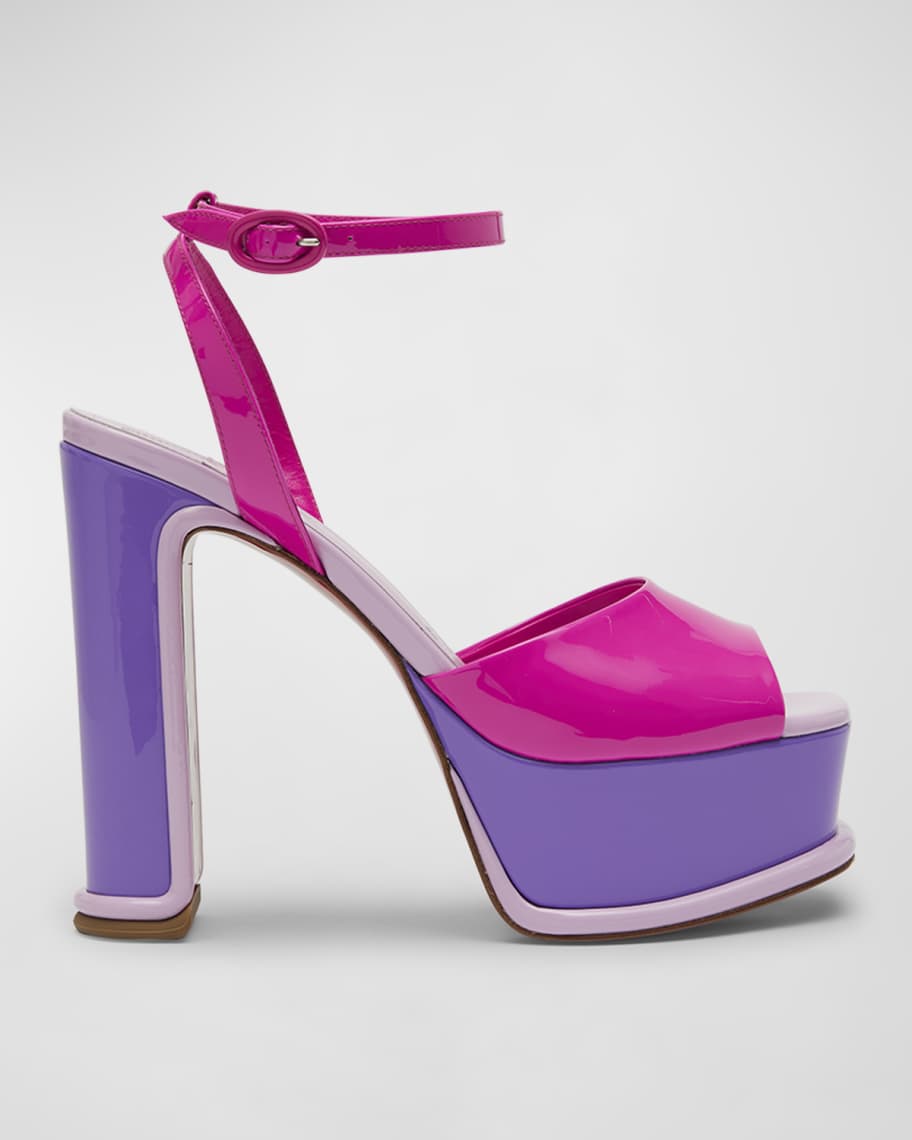 Amali Patent Red Sole Platform Sandals | Neiman Marcus