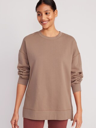 Oversized Boyfriend Garment-Dyed Tunic Sweatshirt for Women | Old Navy (US)