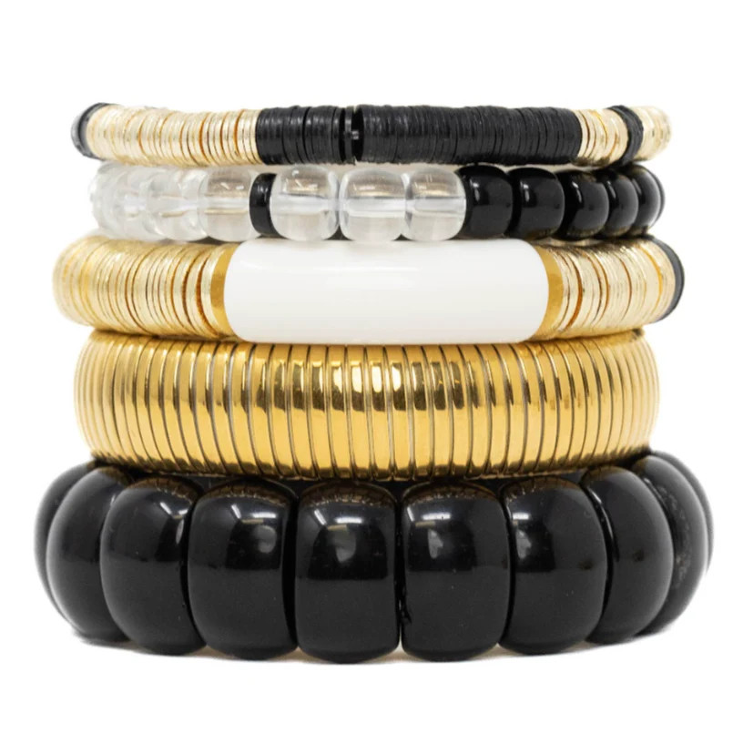 Black + White Bracelet Stack | Allie + Bess