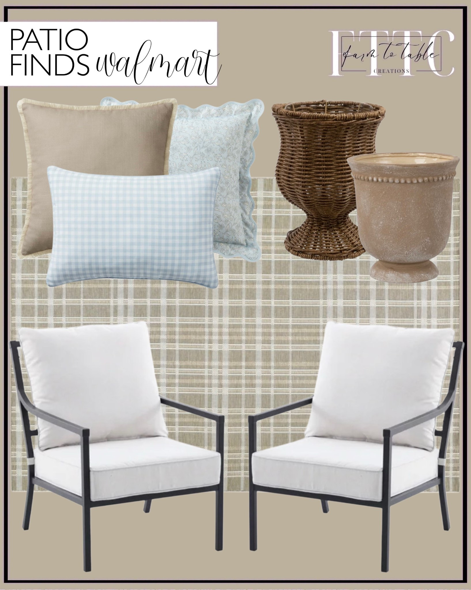 Patio Finds from Walmart You’ll Use All Season

Follow @farmtotablecreations on Instagram for more home finds 🤍

These patio pieces are such an easy way to refresh your outdoor space without overthinking it. The neutral cushions paired with the clean black frame give that elevated, designer look, while the soft blue and textured pillows add just enough color and layering. I love mixing in the woven planter and ceramic pot to bring in warmth and dimension—it all works together to create a cozy, pulled-together seating area that still feels relaxed and functional.

#patiofurniture | #outdoorchairs | #outdoordecor | #pillows | #planters | #outdoorseating | #accentchairs | #throwpillows | #outdoorpillows | #neutraldecor | #walmartfinds | #walmarthome | #affordablehome | #budgetfriendlydecor | #cozyoutdoor | #patiostyling | #outdoorliving | #deckdecor | #porchdecor | #planterdecor

#LTKHome #LTKSeasonal