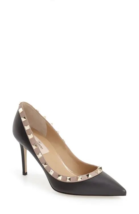 VALENTINO GARAVANI Rockstud Pointy Toe Pump (Women) | Nordstrom