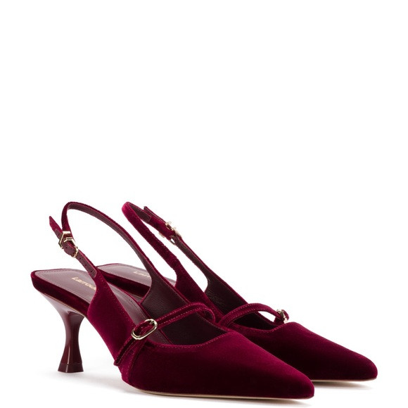 LARROUDÉ | Ines Pump In Wine Velvet | Size: 9 | Poshmark
