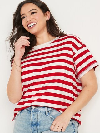 Vintage Loose Striped Easy T-Shirt for Women | Old Navy (US)