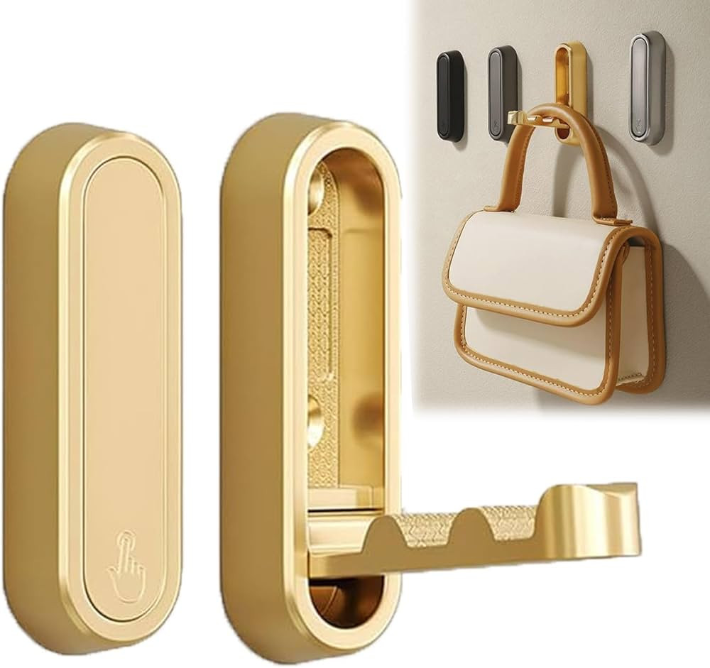 Folding Wall Hooks, 2Pcs Folding Coat Hooks Space-Saving Foldable Hook Bathroom Towel Hook Wall M... | Amazon (US)