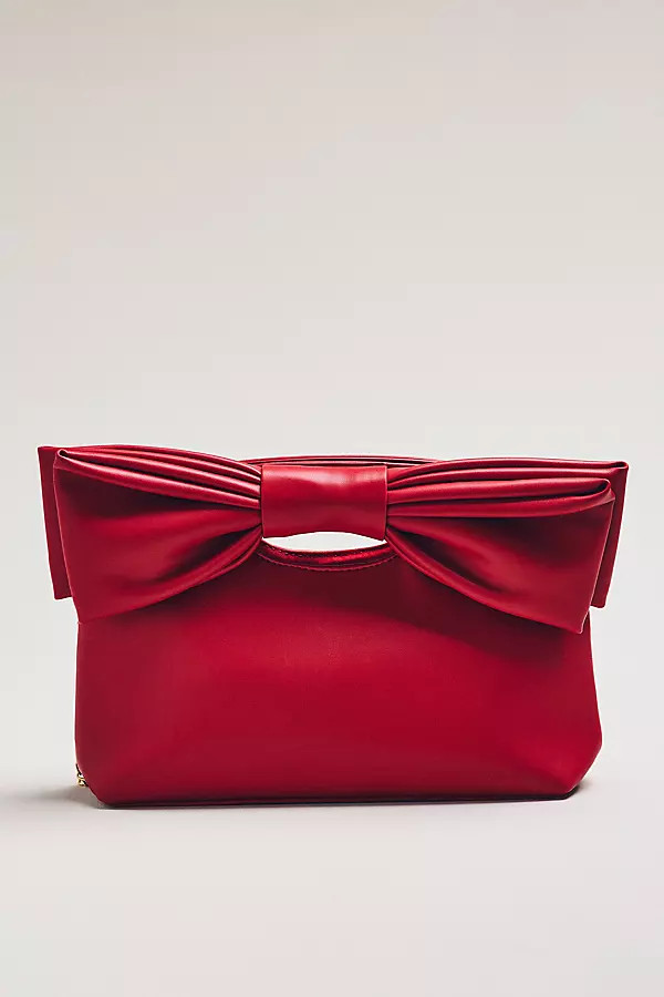 Cutout Handle Bow Clutch | Anthropologie (US)