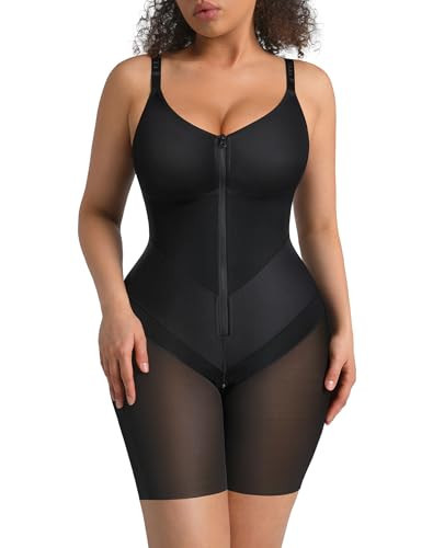FeelinGirl Fajas Colombianas Moldeadoras Shapewear for Women Tummy Control Postpartum Butt Lifting Body Shaper Black S | Amazon (US)