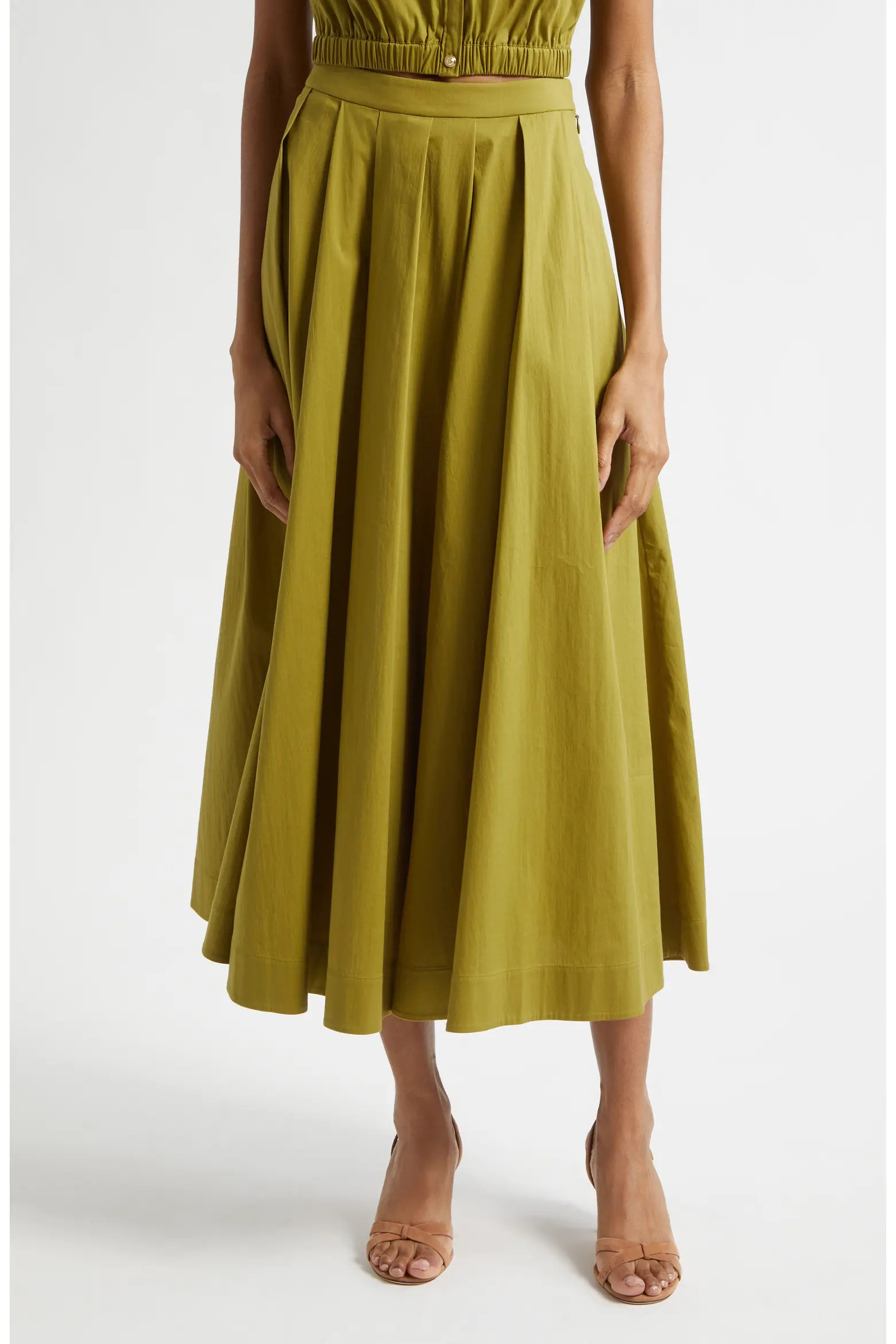 Cinq à Sept Doran Pleated Midi Skirt (Women) | Nordstrom | Nordstrom