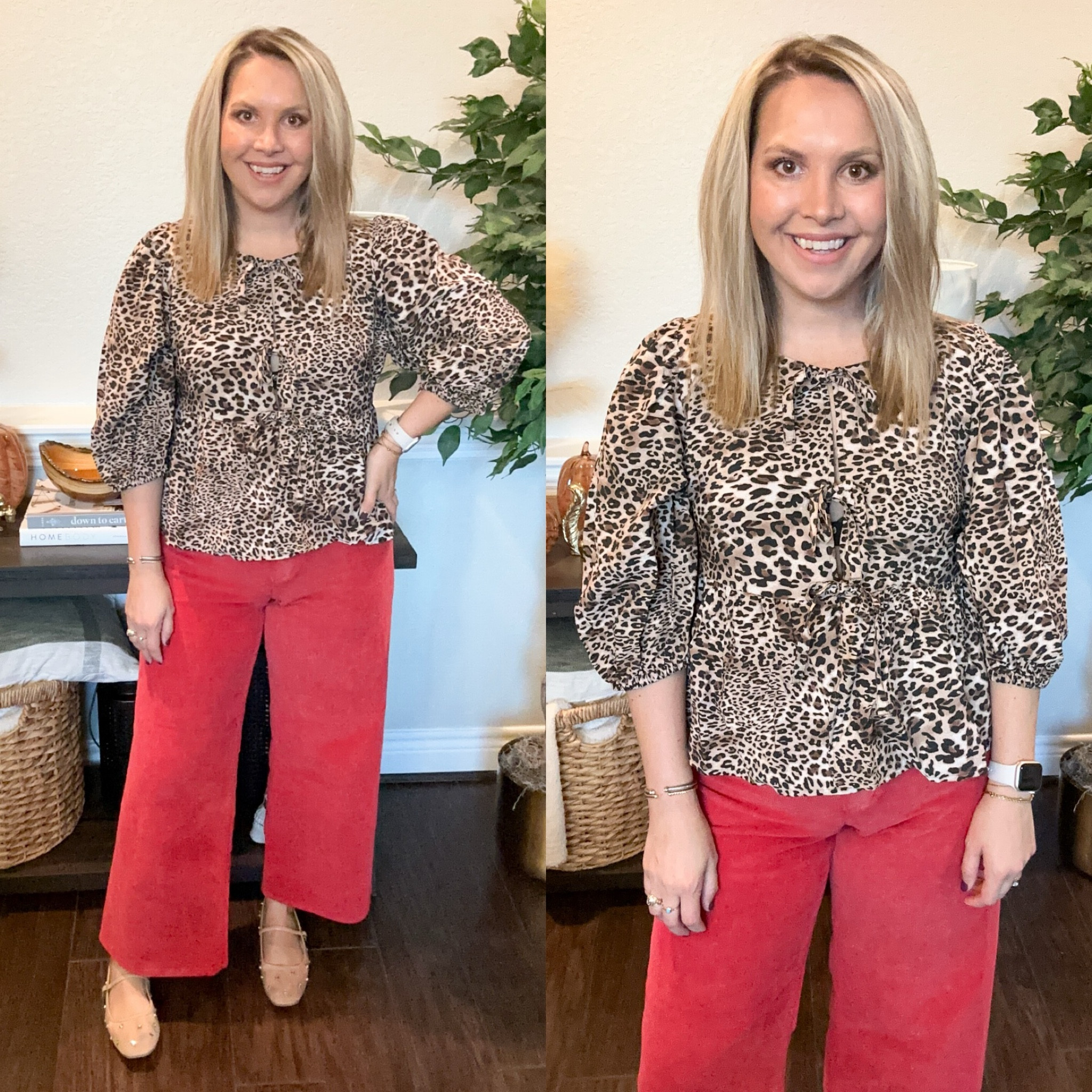 I’m loving this new tie front top from Target! I’m wearing a size medium and it’s so flattering. Lots of solid colors to choose from and some fun prints, too! I paired it with these viral sailor pants and rhinestone flats for a head to toe Target outfit! 

Fall outfit, fall fashion, work outfit, office outfit, Target style 

#LTKShoeCrush #LTKStyleTip #LTKWorkwear