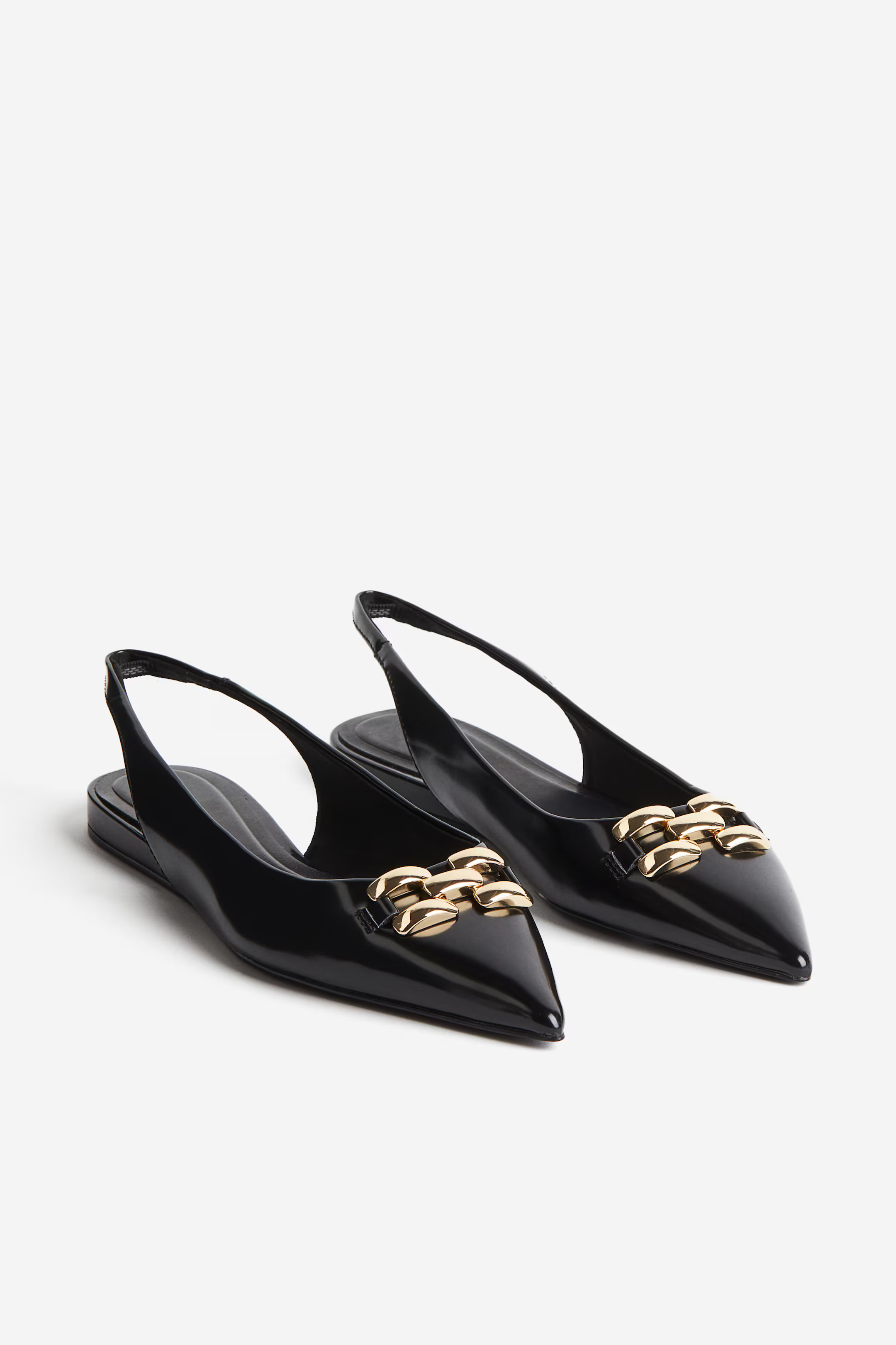 Spitze Slingpumps - Ohne Absatz - Schwarz - Ladies | H&M DE | H&M (DE, AT, CH, NL, FI)