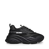 Amazon.com | Steve Madden Possession Black/Tan Lace Up Boyfriend Chunky Platform Sneakers (Black/... | Amazon (US)