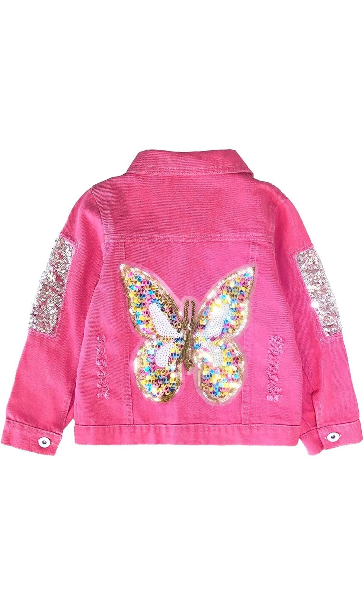 The cutest kids girls jacket butterfly bling glitter rinestones