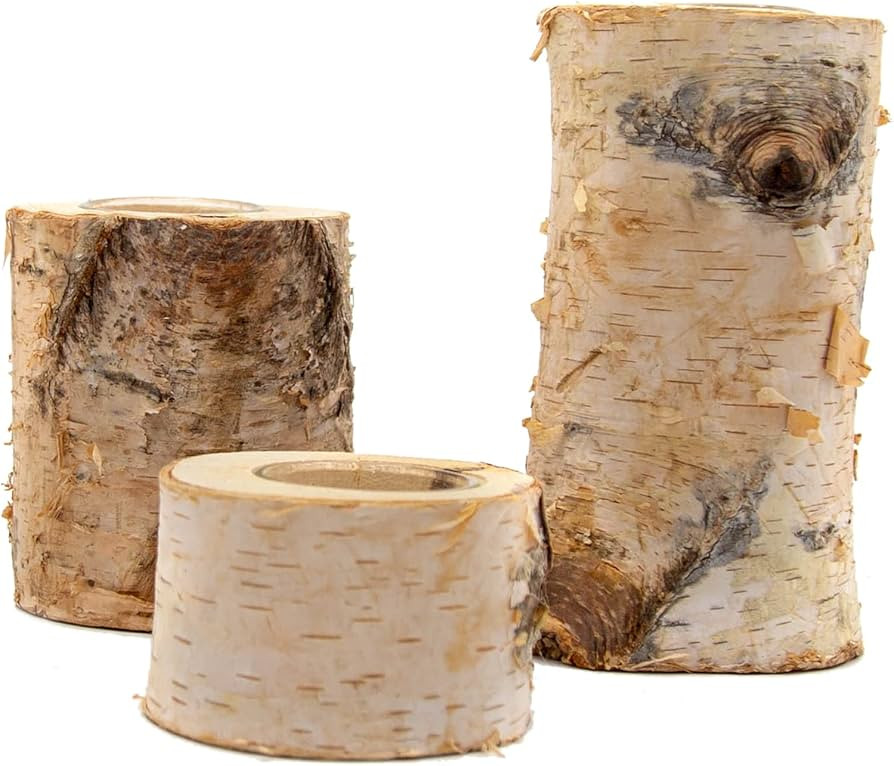 Birch Wooden Votive Tealight Holder, Personalized Tea Light Candle Holders for Birthday Wedding P... | Amazon (US)
