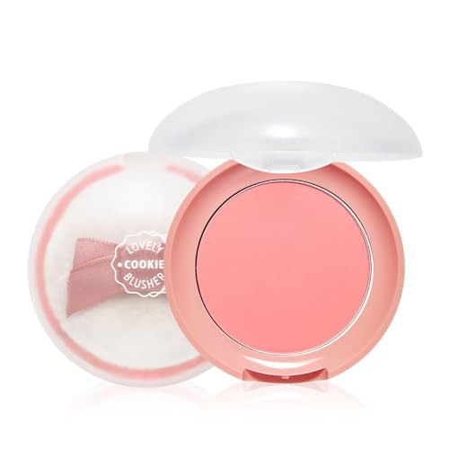 ETUDE Lovely Cookie Blusher - Sweet Coral Candy 4g | Glowing & Natural Powder Blush with Long-Lasting Sebum Control | Easy Application | Korean Makeup, Kbeauty, Perfect for Gift | Amazon (US)