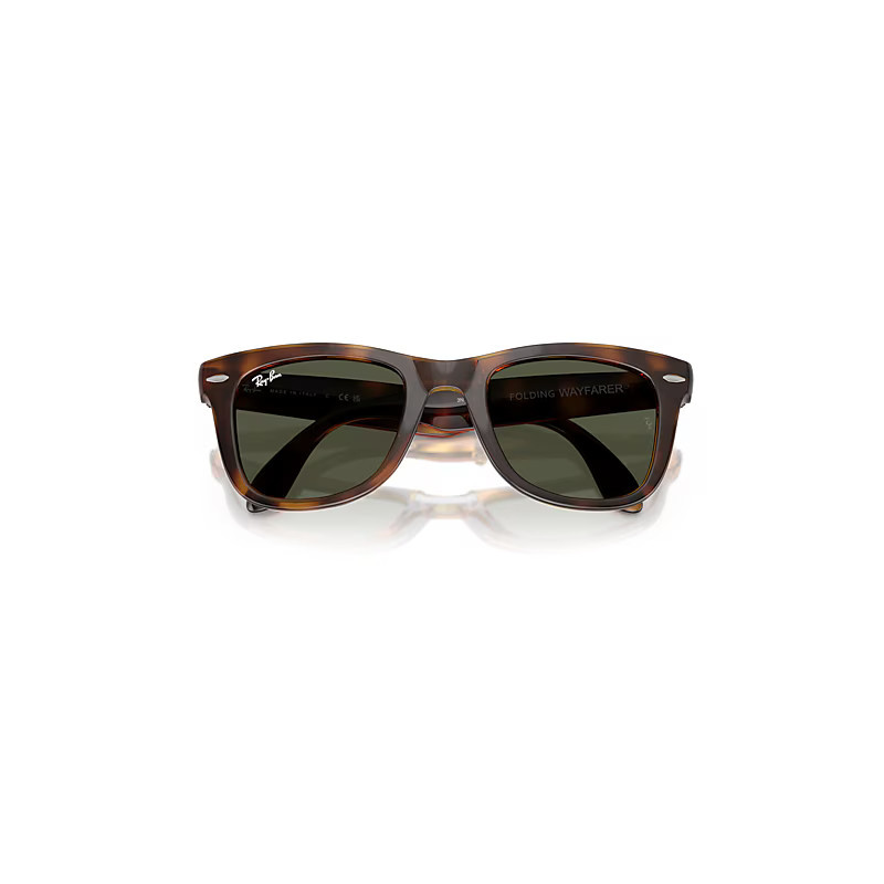 Ray-Ban Wayfarer Folding Classic Sunglasses Havana Frame Green Lenses 50-22 | Ray-Ban (US)