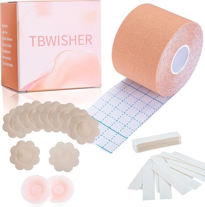 Boob Tape for Breast Lift Boobytape -Sticky Body Tape for Push-up Shape for Breast Support Lift Beige | Amazon (UK)