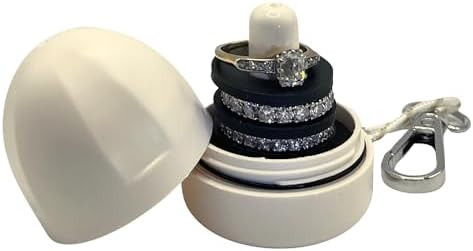 Ring Holder Keychain, Jewelry Organizer and Storage, Portable Waterproof Jewelry Holder, Pill Box... | Amazon (US)