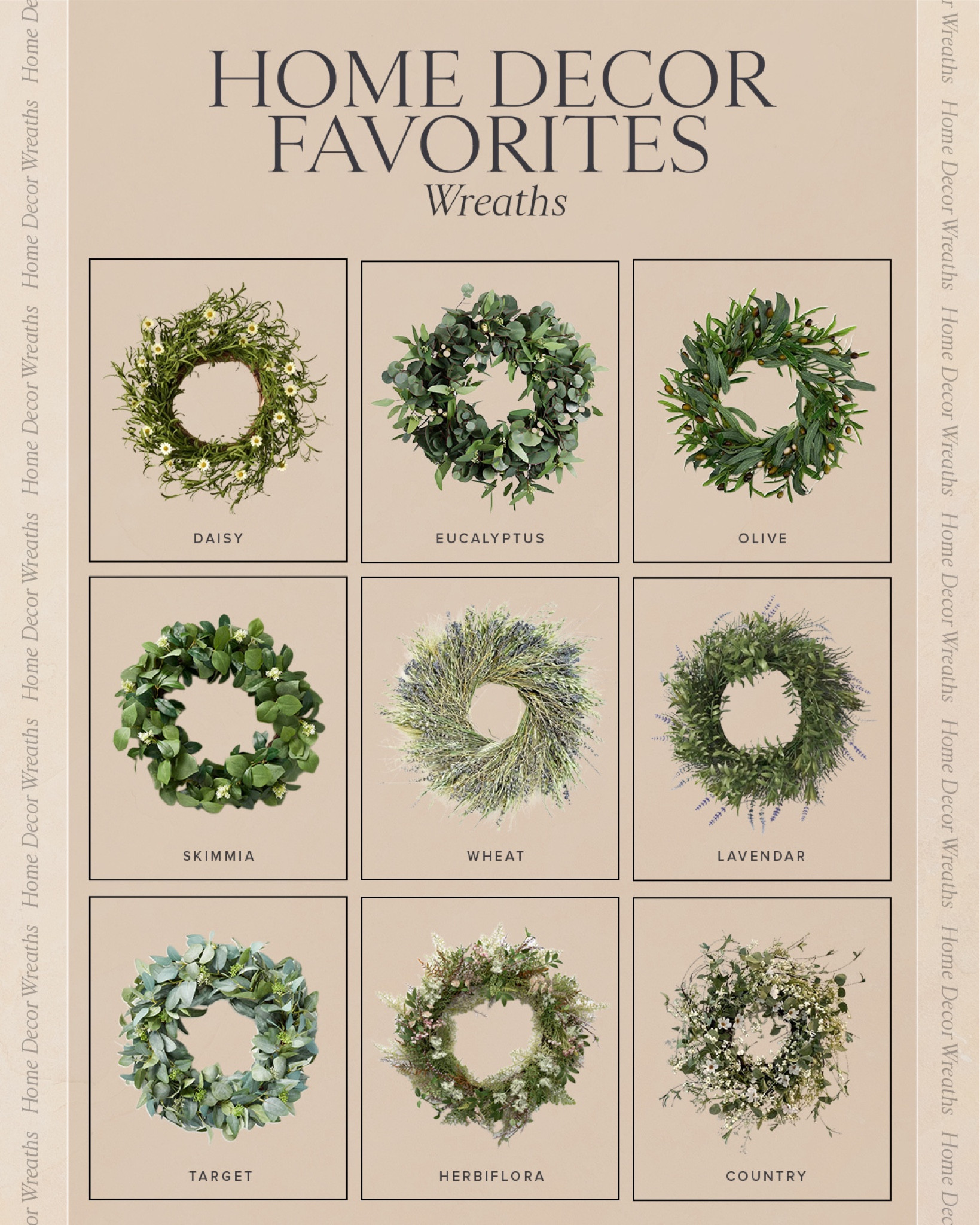 HOME \ spring wreaths for the front door or over your range in your kitchen!

Amazon
Target
Porch
Outdoor 

#LTKhome #LTKfindsunder50 #LTKSeasonal