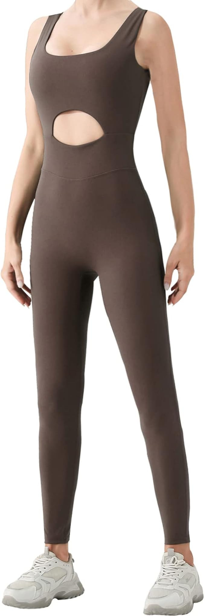 Mainstar Women One Piece workout outfits Jumpsuit - Sexy Sleeveless Yoga Romper Bodysuit,Padded S... | Amazon (US)