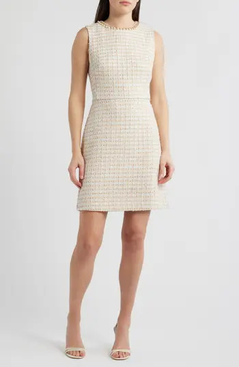Metallic Tweed Sleeveless Sheath Dress | Nordstrom