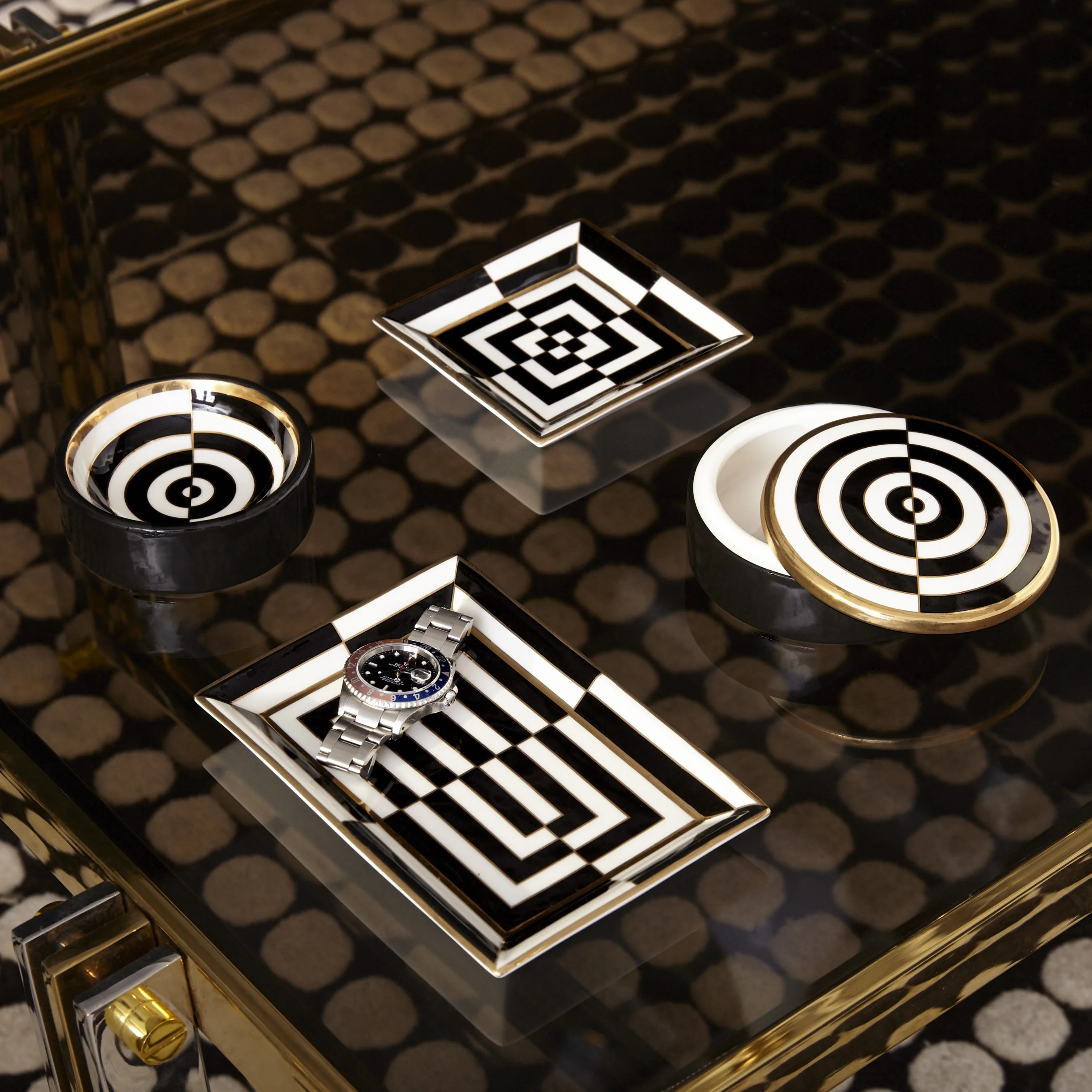 Jonathan Adler Op Art Porcelain Rectangle Tray | Wayfair | Wayfair North America