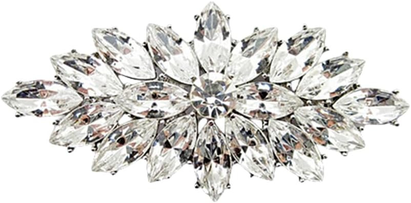 Marquise Rhinestone Corsage Brooch Pin for Women Girls Unisex Silver Plated Fashion Color Austria... | Amazon (US)