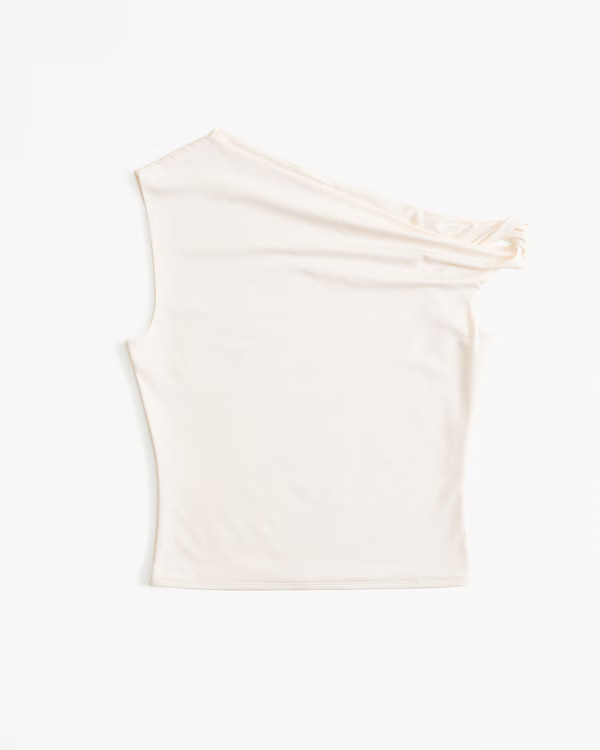 Women's Asymmetrical Cotton-Modal Twist Top | Women's Tops | Abercrombie.com | Abercrombie & Fitch (US)