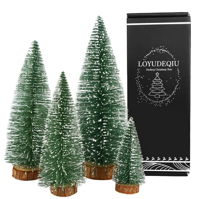 LOYUDEQIU 4 Pcs Mini Christmas Tree - 10''8''6''4'' Christmas Decorations Indoor Small Christmas ... | Walmart (US)