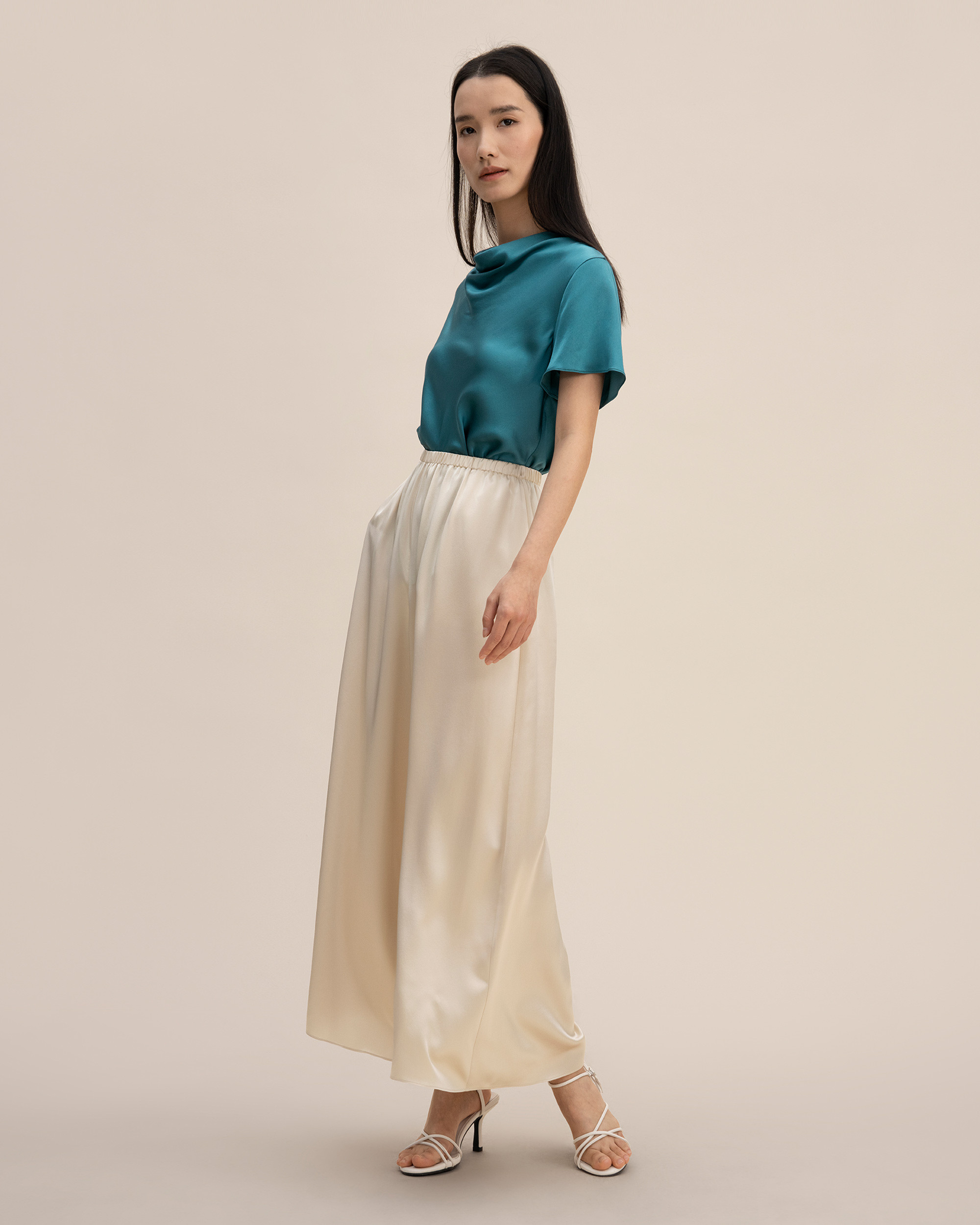 Mulberry Silk Wide-Leg Pant | LilySilk