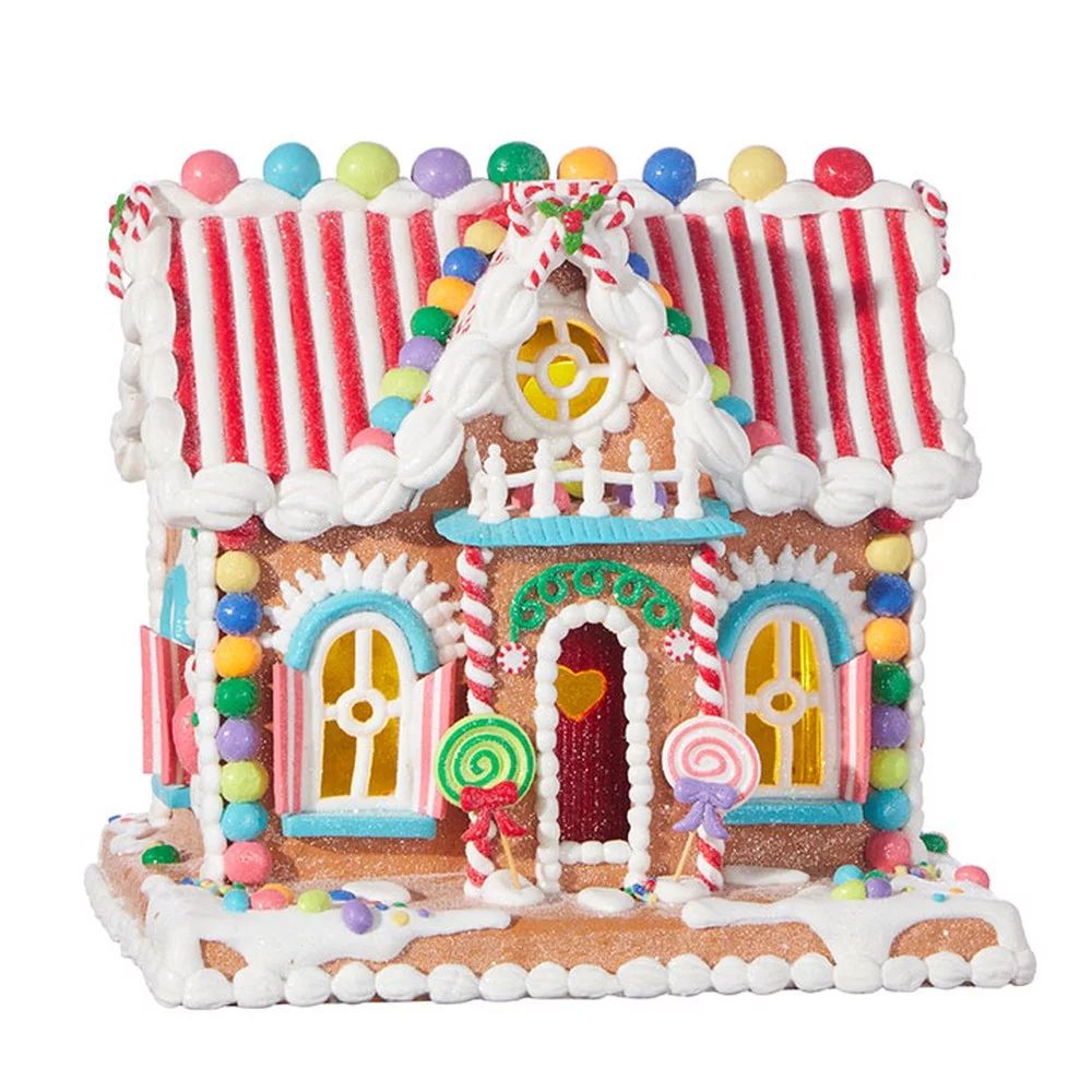 Raz Imports 2020 Kringle Candy Co. 11-Inch Candy Lighted Gingerbread House - Walmart.com | Walmart (US)