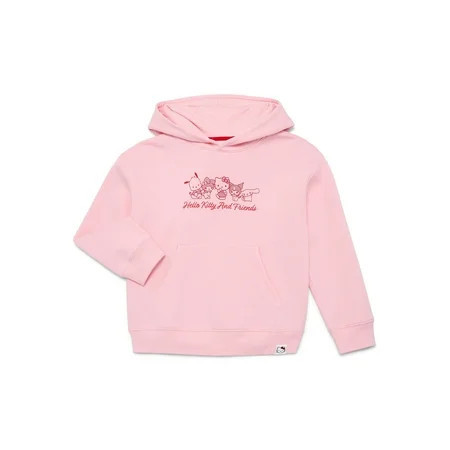 Wonder Nation Hello Kitty Girls Graphic Hoodie with Long Sleeves, Sizes 4-16 | Walmart (US)