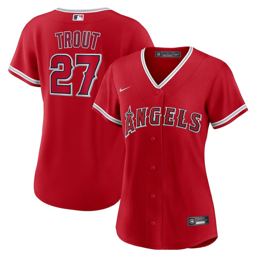 Women's Los Angeles Angels Mike Trout Nike Red Alternate Replica Player Jersey | MLB Shop