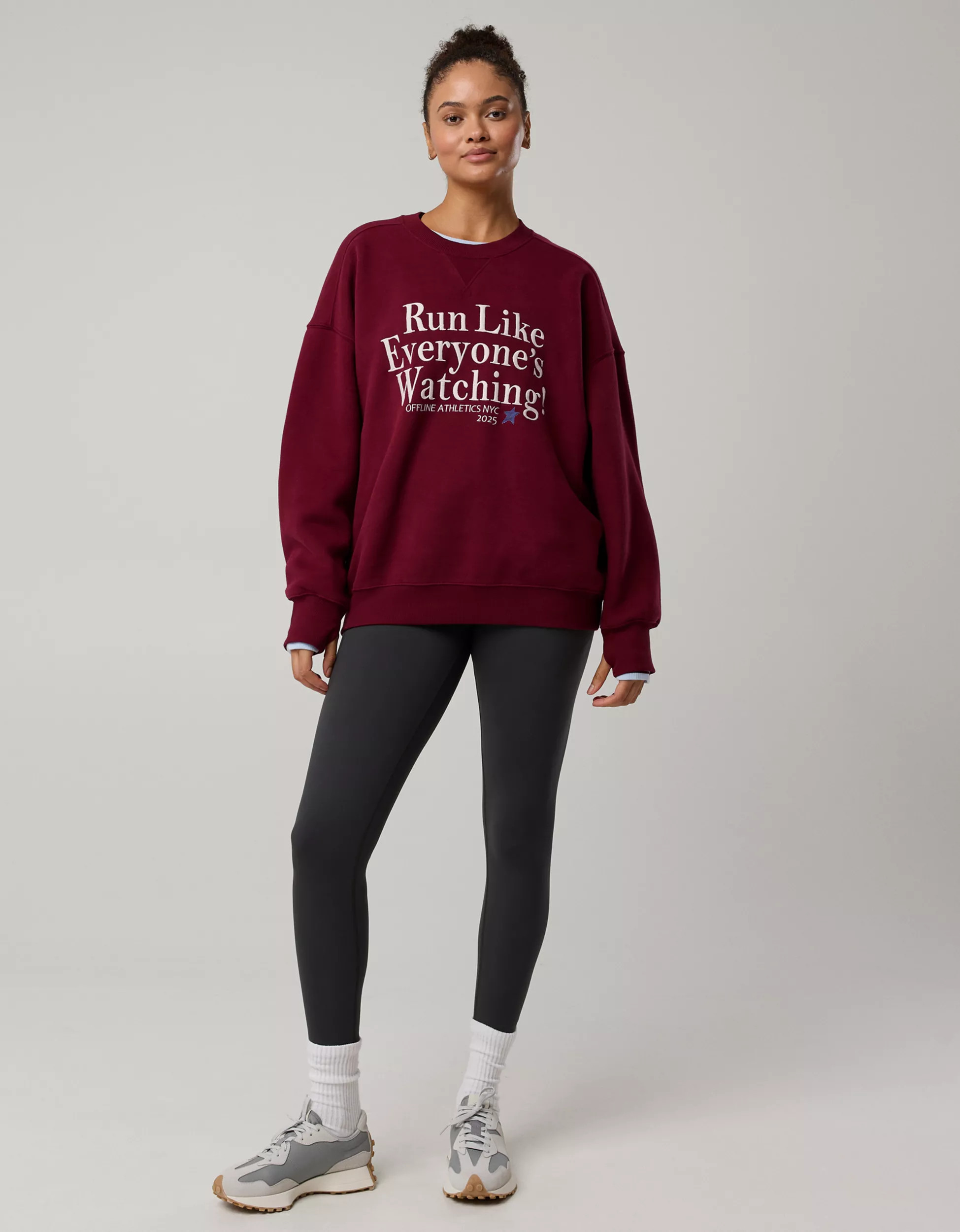 OFFLINE By Aerie Cloud Fleece Oversized Crewneck | Aerie
