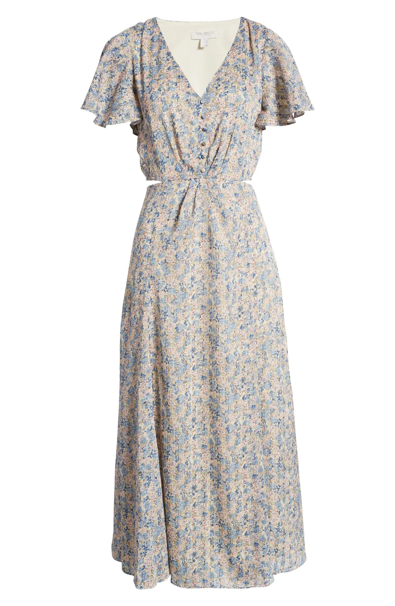 Chelsea28 Floral Short Sleeve Cutout Dress | Nordstrom | Nordstrom