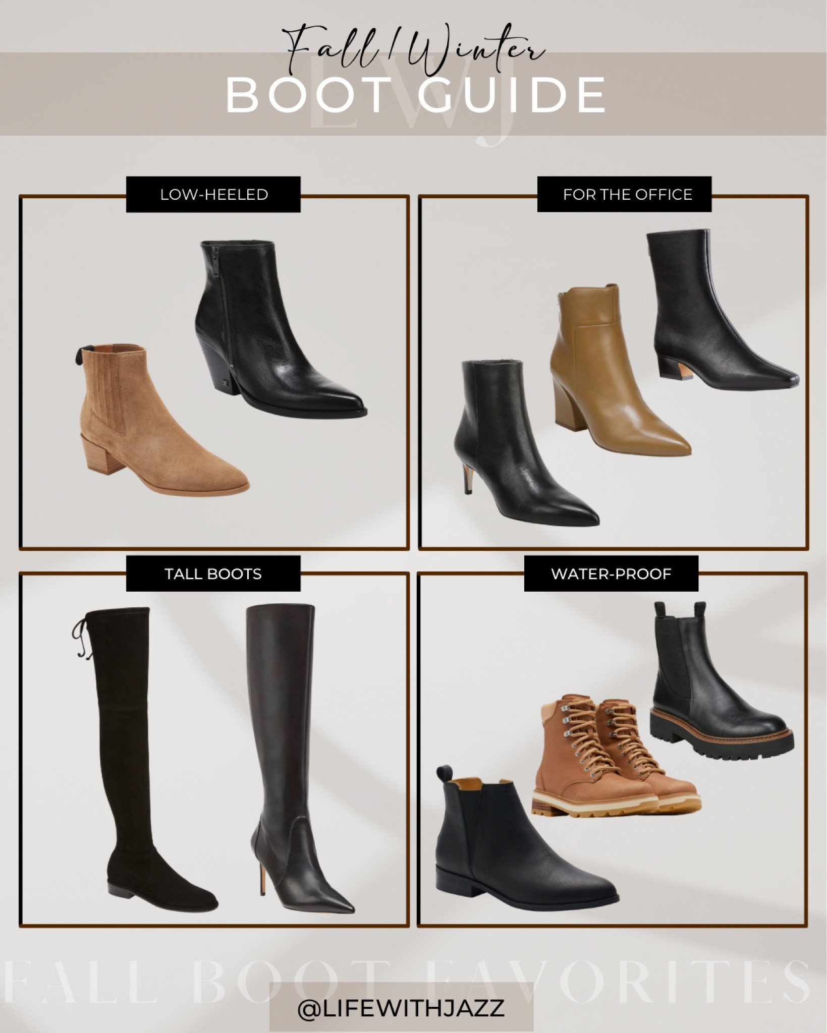 Fall/winter boots guide roundup 
Low heeled boots /flat boots/waterproof boots/professional work office boots/tall boots 

#LTKsalealert #LTKshoecrush #LTKstyletip