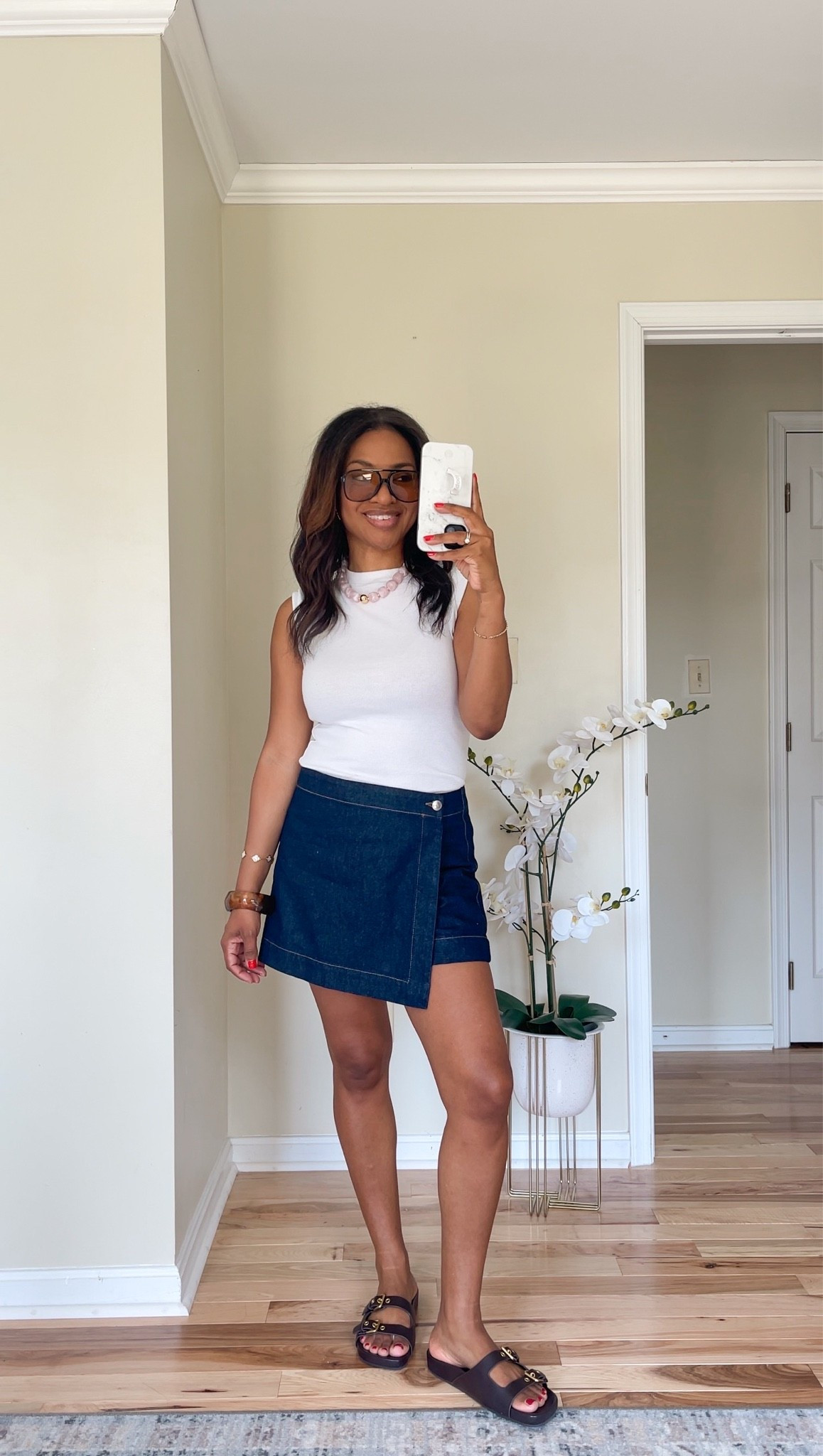 wearing a medium in top and small in skort.

#LTKgrwm #LTKootd #LTKOver40