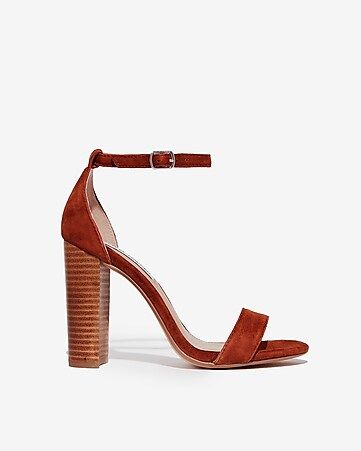 steve madden carrson suede heeled sandals | Express