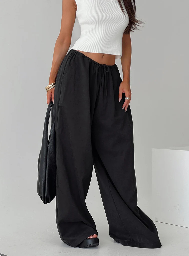 Harbour Pant Black Petite | Princess Polly US