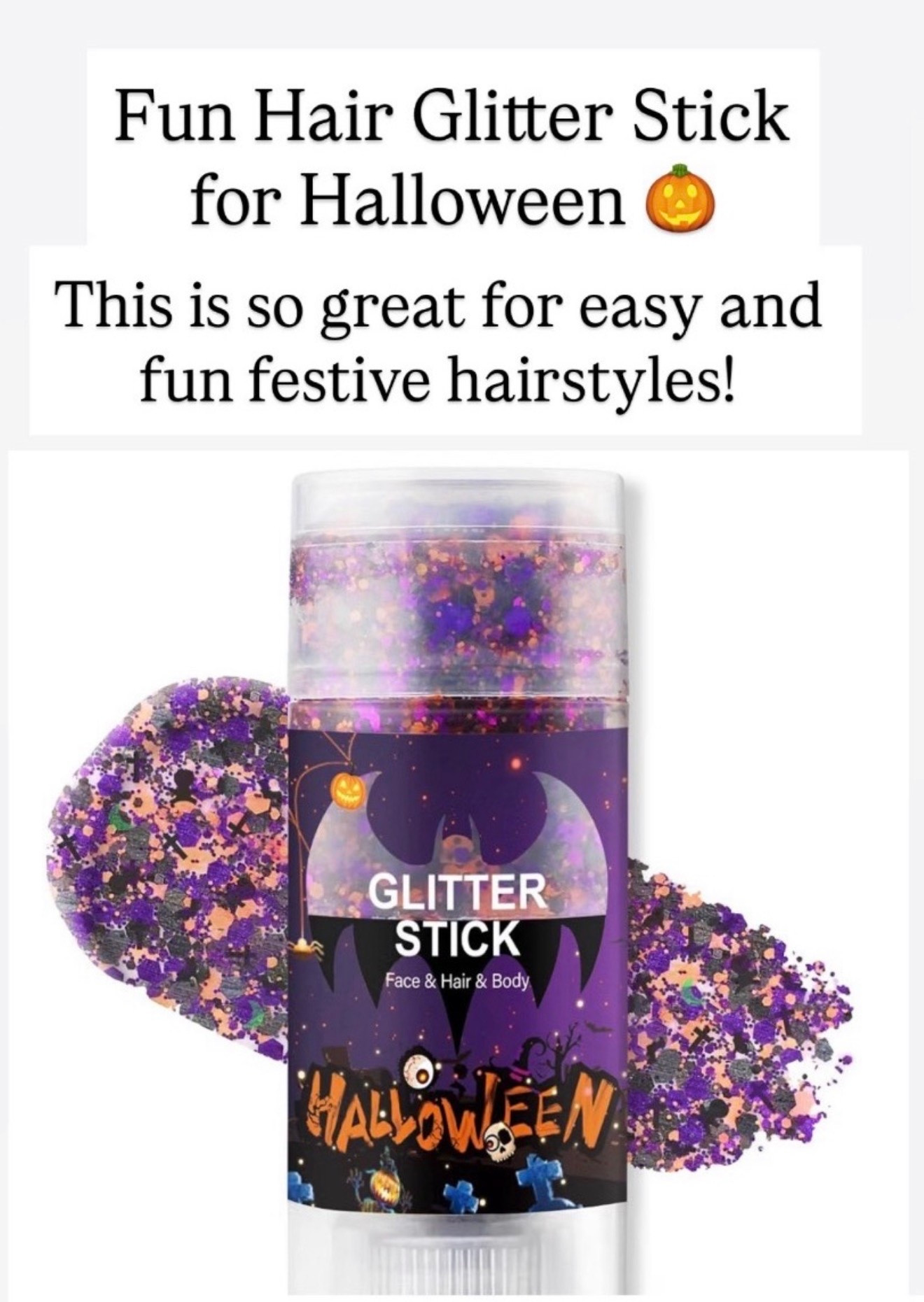 Fun hair glitter stick