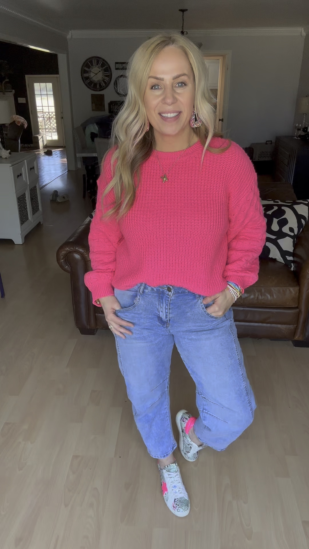 Barrel Jeans | OOTD | Spring | Hot Pink 

#LTKWorkwear #LTKStyleTip #LTKOver40