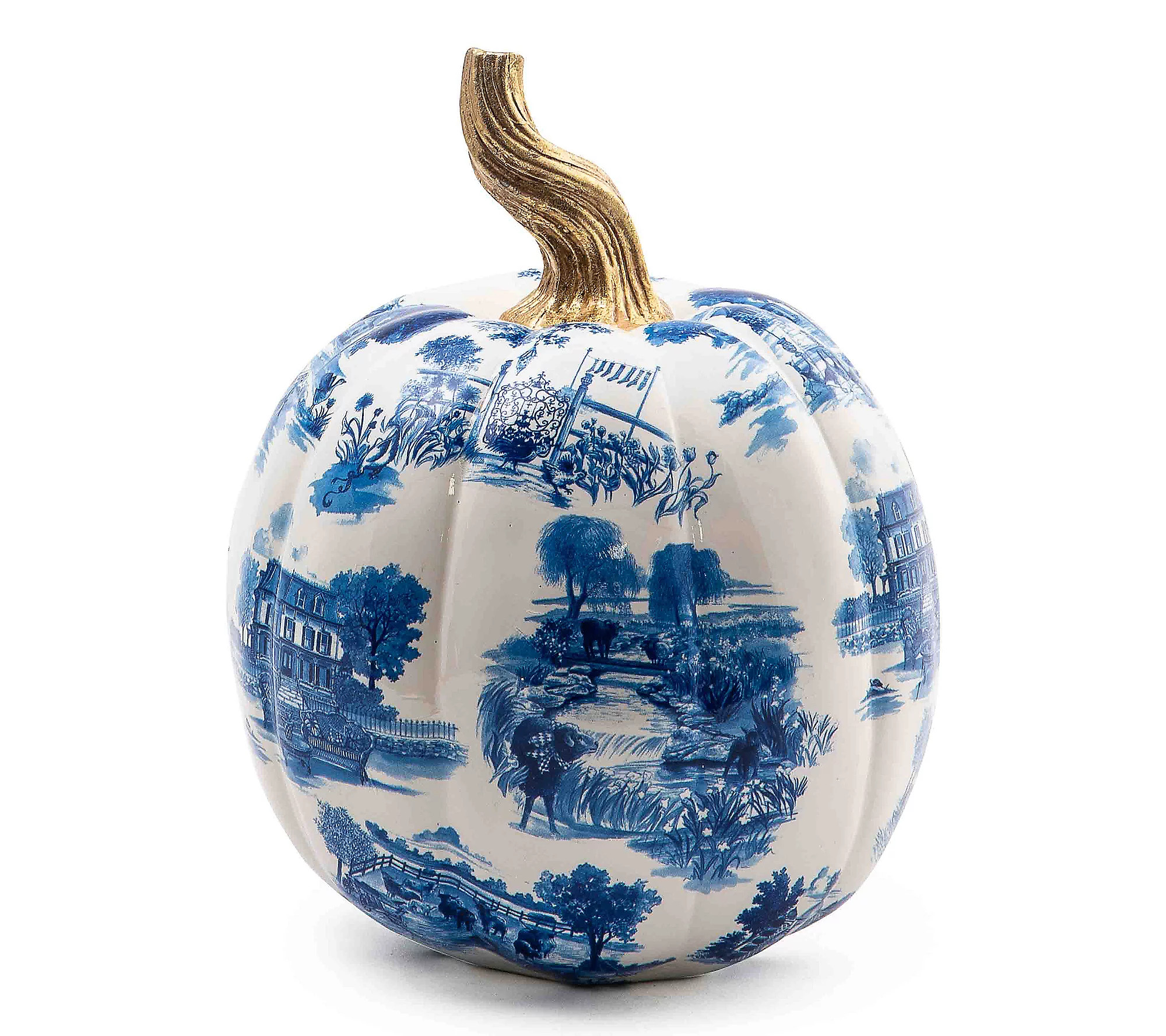 MacKenzie-Childs Small Toile Pumpkin | QVC