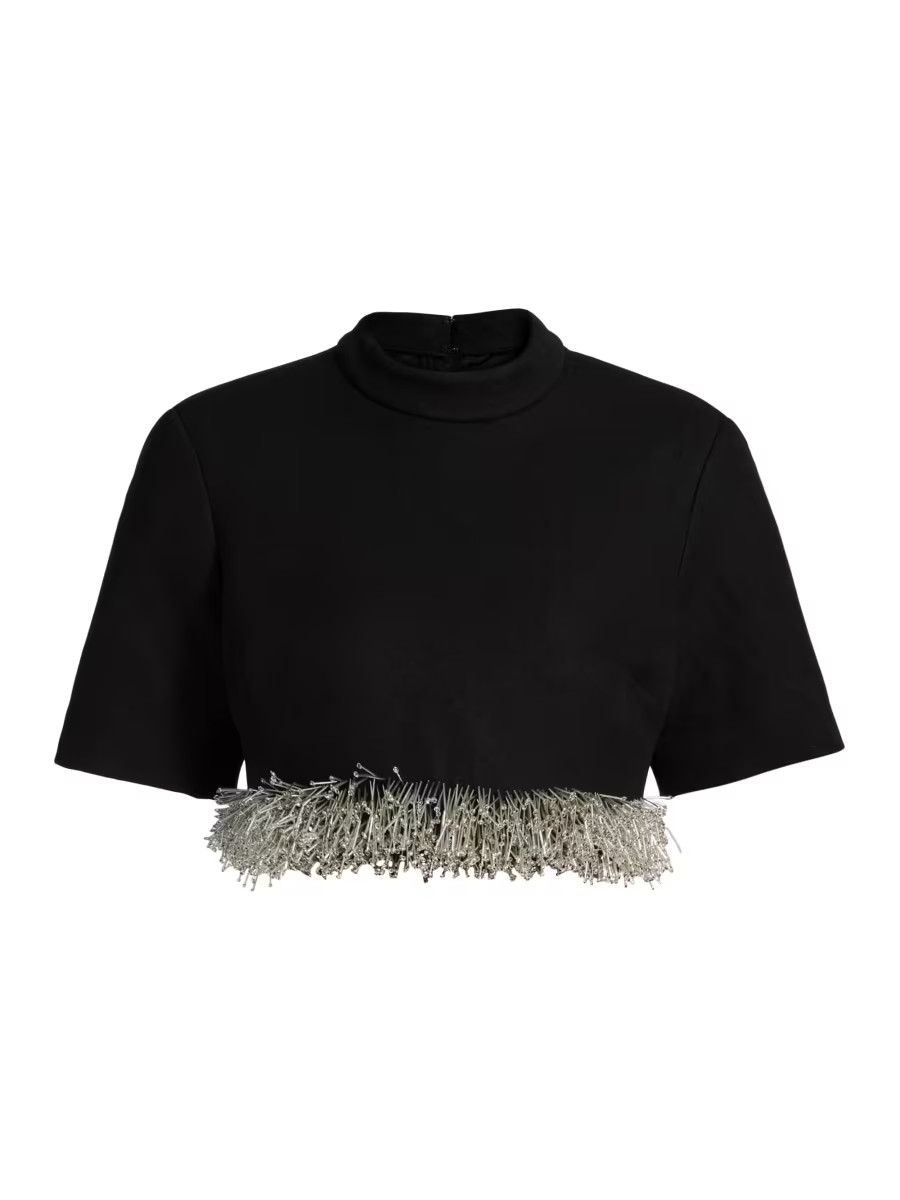 Jalen Beaded Fringe Cropped Top | Saks Fifth Avenue