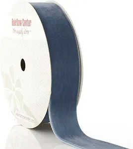HBC 1" Velvet Ribbon 338 Antique Blue - 5 Yards | Amazon (US)