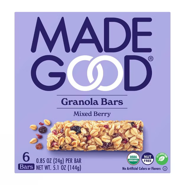 MadeGood Mixed Berry Granola Bars - 6ct | Target