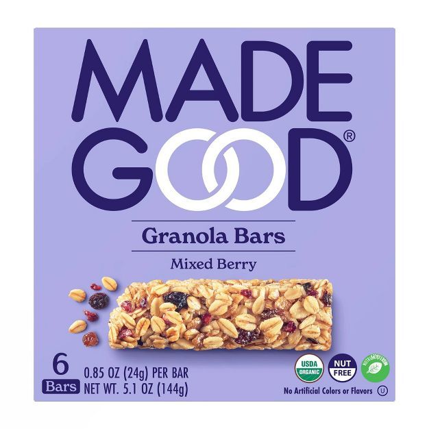 MadeGood Mixed Berry Granola Bars - 6ct | Target